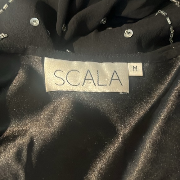 Scala Vintage Black Short Silk Dress - Picture 13 of 16